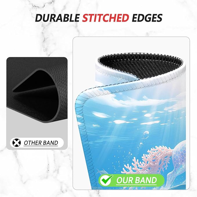 ITNRSIIET Mouse Pad Non-Slip Rubber Base Smooth Surface Stitched Edges - Image 5