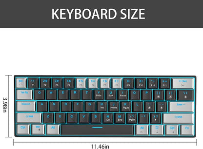 60% Mechanical Gaming Keyboard, Mixed Color Keycaps Gaming Keyboard - Image 8