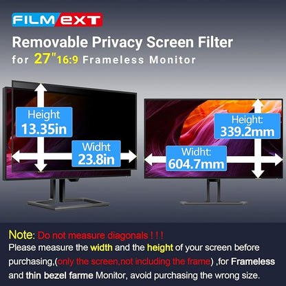 FILMEXT [2023 Upgrade 27 Inch Removable Privacy Screen Filter - Image 6
