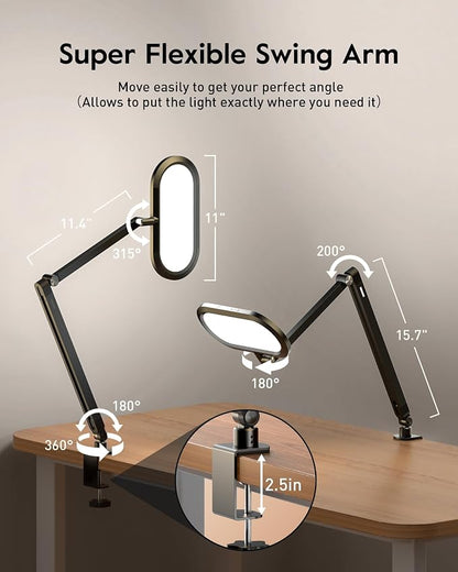 Desk Lamp for Home Office, Eye-Care Dual-Sided Seamless Dimmable LED Desk Light - Image 5
