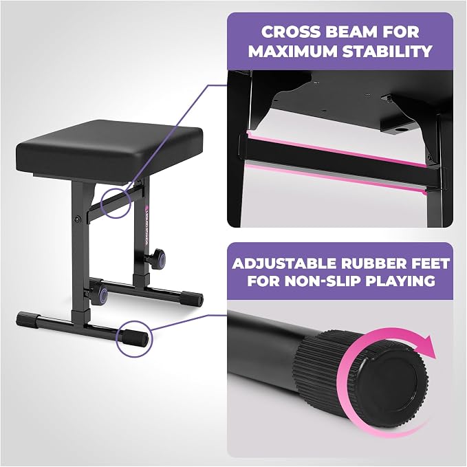 Liquid Stands Portable Heavy Duty Digital Piano Stand & Bench Set - Image 5