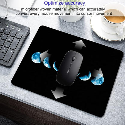 Starry Moon Mouse Pad Personalized Moon Phase Design Computer Laptop Non-Slip - Image 3