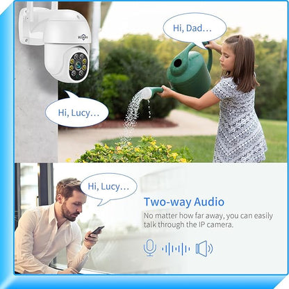 Hiseeu 3MP Security Camera Outdoor, WiFi Camera, Auto Tracking&Light Alarm - Image 4