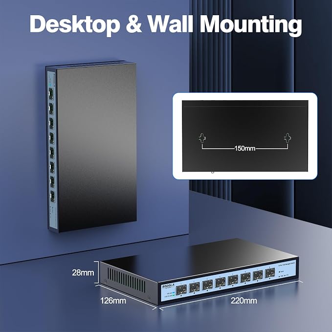 SODOLA 8 Port 10G Web Managed Switch, 8X10G SFP+ Ports, Link - Image 9