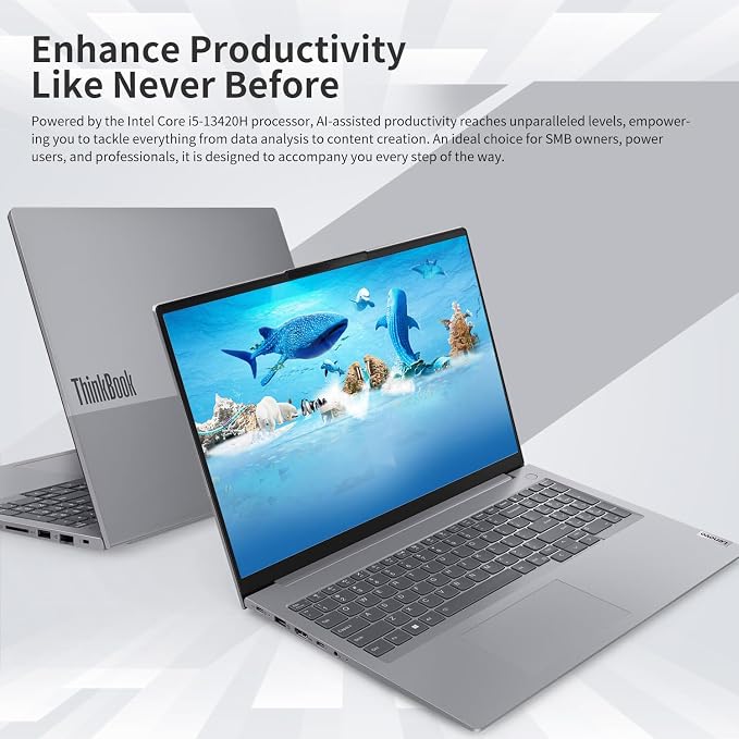 Lenovo ThinkBook 16 Business Laptop, 8-Core Intel i5-13420H, 32GB DDR5 RAM - Image 7
