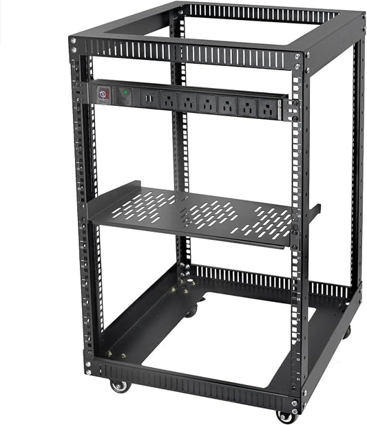 RIVECO 15U 19 Inch Open Frame Server Rack by RIVECO