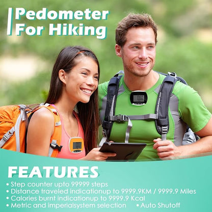 Copkim 12 Pcs Simple Pedometer for Walking Bulk LCD Step Counter - Image 5