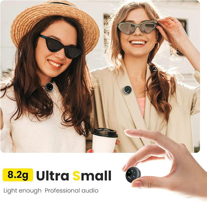 Wireless Lavalier Microphone for iPhone Android, 2in1 Magnetic & Clamp Lapel - Image 4