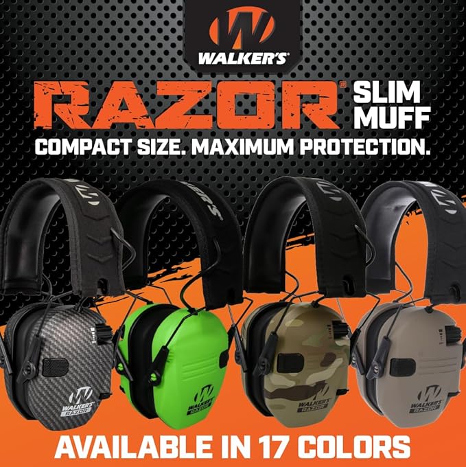Walker's Razor Slim Ultra Low Profile Compact Design Adjustable Range Shooting - Image 9