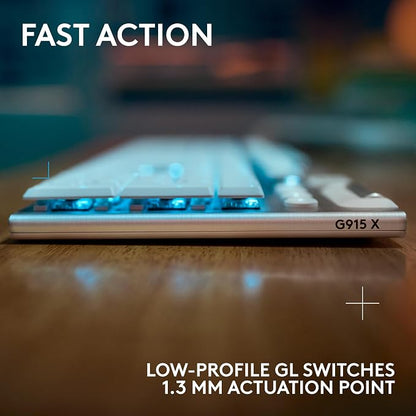 Logitech G915 X Lightspeed Wireless Mechanical Gaming Keyboard, Double-Shot PBT - Image 3