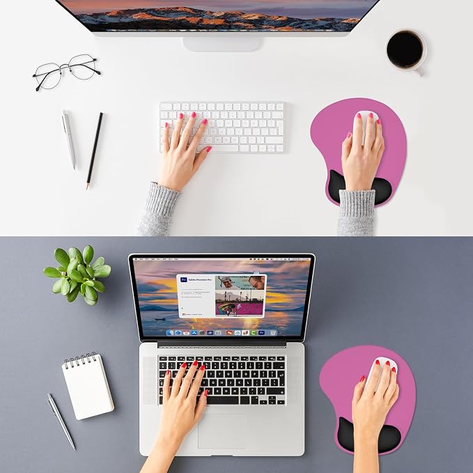 ITNRSIIET Ergonomic Mouse Pad, Cushioned Gel Wrist Rest, Non-Slip Base - Image 2