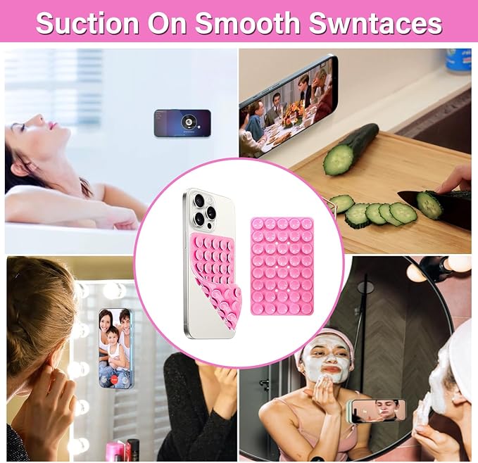 3 Pack Double Sided Silicone Suction Cup Phone Case Mount, Hands-Free Silicon - Image 4
