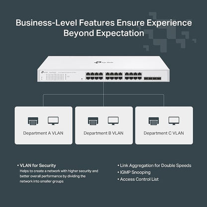 TP-Link Festa FS328G 28 Port Gigabit Smart Managed Network Switch - Image 7