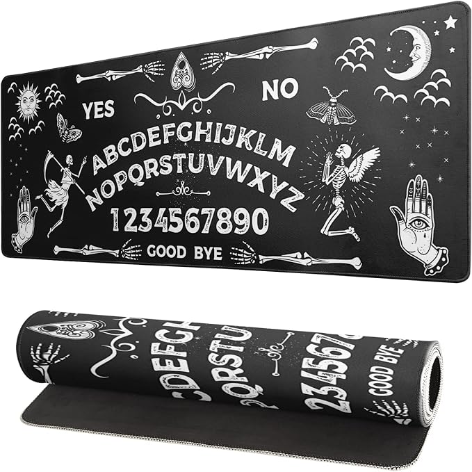 Mysterious Spirit Goth Gaming Mouse Pad 31.5x11.8 Inch Large Desk Mat Black by Siski