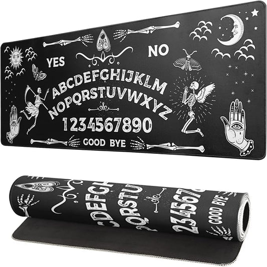 Mysterious Spirit Goth Gaming Mouse Pad 31.5x11.8 Inch Large Desk Mat Black by Siski