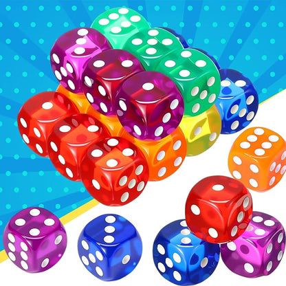 18 Pcs Casino Theme Party Dice Large Opaque Jumbo Acrylic D6 Dice - Image 6