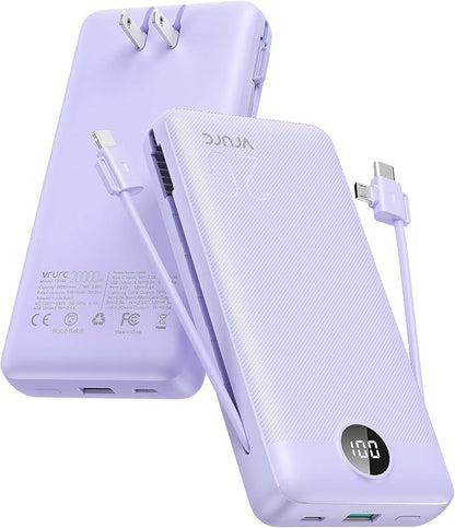 VRURC Portable Charger 20000mAh, Fast Charging Power Bank USB C, 4 Output 2 by Home