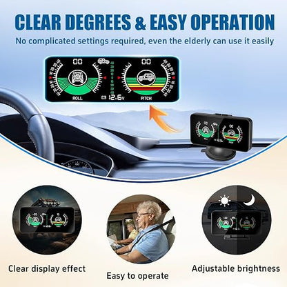 X50 Car Inclinometer for Off-Road Driving, 6-Axis Gyroscope, Two Alarm Modes - Image 5