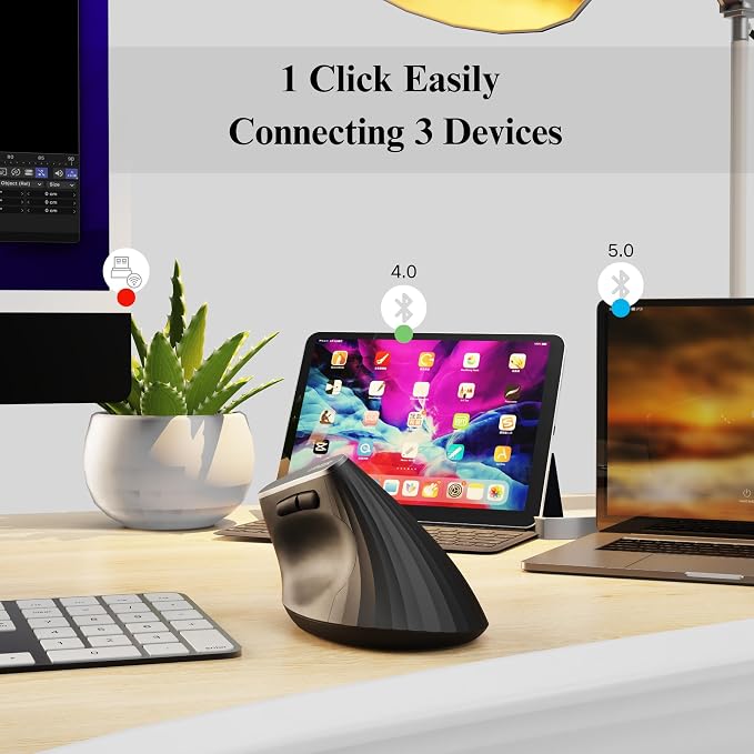 Vertical Mouse Wireless, Rechargeable - Image 2