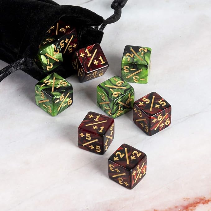 48 Pieces MTG Dice Counter Magic The Gathering Counters +1/+1 Dice Tokens Set - Image 6