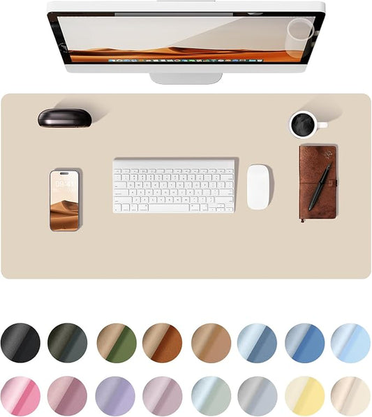 YSAGi Leather Desk Pad Protector, Office Desk Mat, Large Mouse Pad, Non-Slip PU by YSAGi