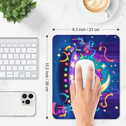 ITNRSIIET Mouse Pad Non-Slip Rubber Base Smooth Surface Stitched Edges - Image 3