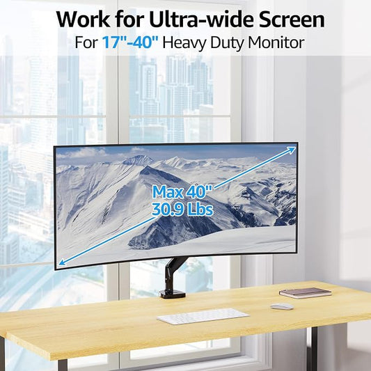 MOUNTUP Ultrawide Monitor Arm for Max 40 Inch Screen, Heavy Duty Monitor Desk - Image 2