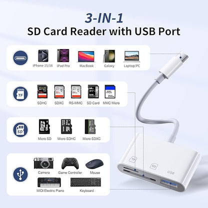 USB C SD Card Reader，SD Card Reader USB C - Image 2