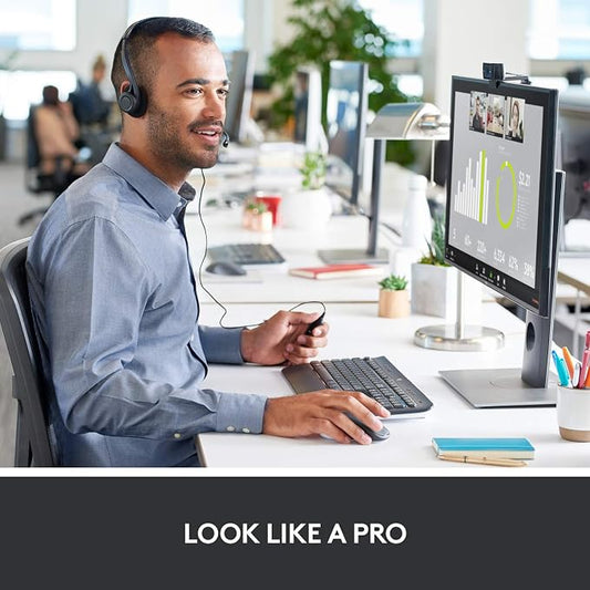 Logitech C920S HD Pro Webcam, Full HD 1080p/30fps Video Calling, Light - Image 2