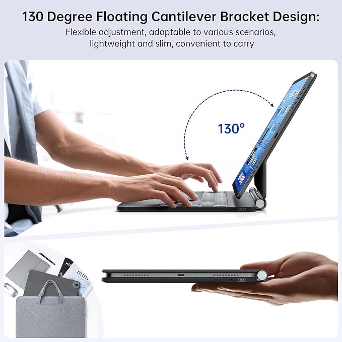 Keyboard Case with Stylus Pen for ipad Air 11-inchiPad Pro11 in Magic-Style - Image 6