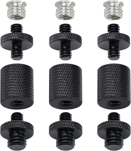 12 Pcs 1/4" & 3/8" Camera Screw Adapter Set by FRGYEE