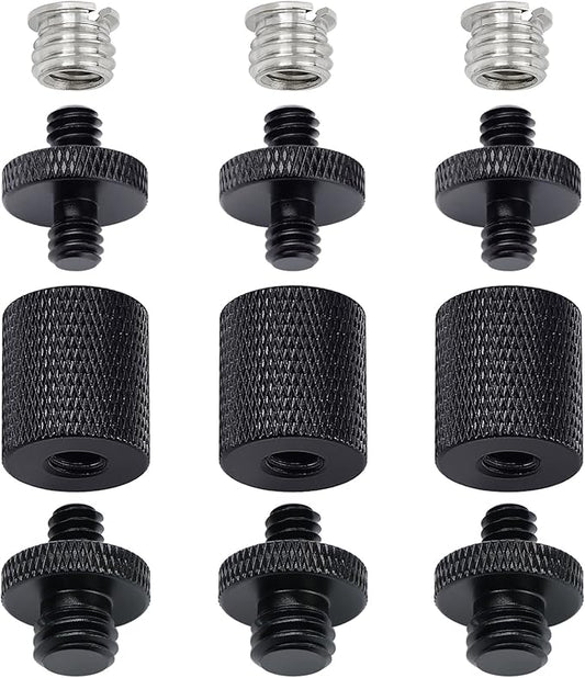 12 Pcs 1/4" & 3/8" Camera Screw Adapter Set by FRGYEE