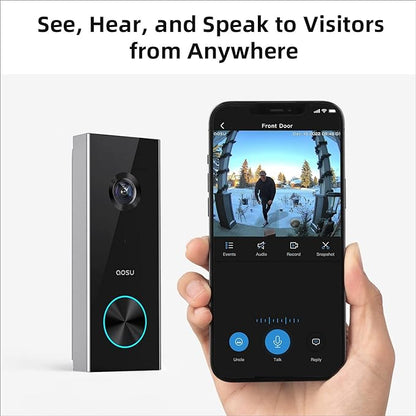 aosu Wireless Doorbell Camera, Battery-Powered Video Doorbell - Image 2