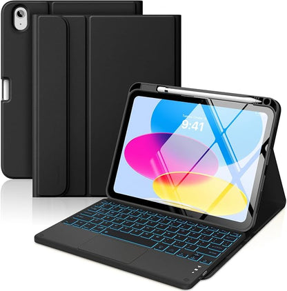 MoKo Touch Keyboard Case for iPad 11th Generation 11 inch 2025, iPad 10th by MoKo