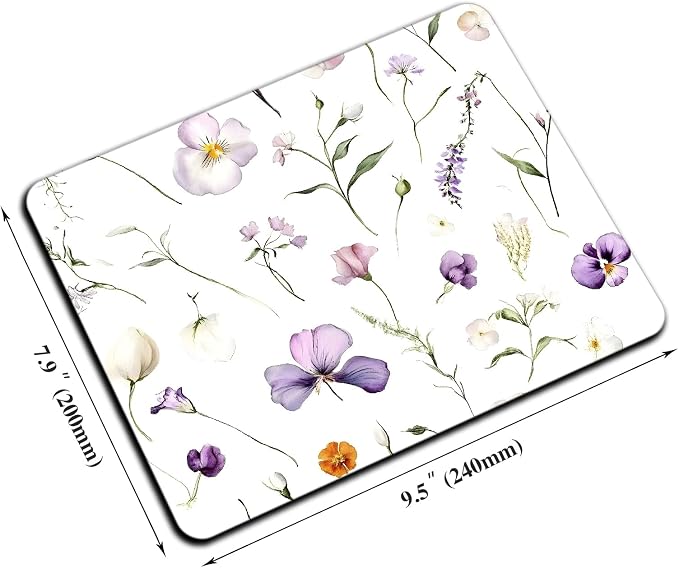 Mouse Pad, Abstract Wildflowers Flower Mouse Pads - Image 2