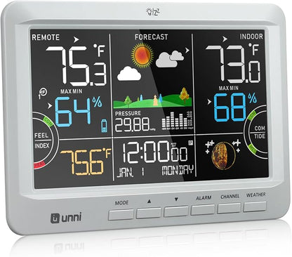 Weather Station Indoor Outdoor Thermometer Wireless, Home Atomic Clock - Image 7