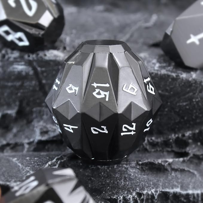 Metal DND Dice Set D and D, Dungeons and Dragons Dice of 7 RPG Dice Set Metal - Image 2