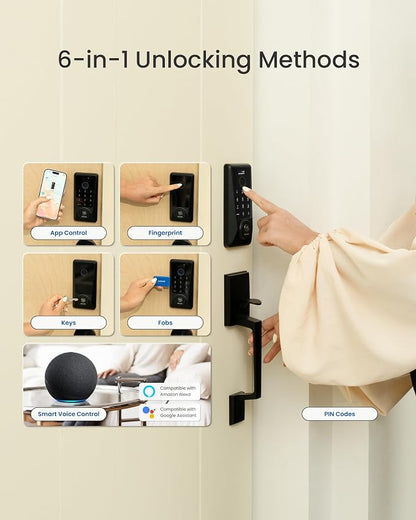 DESLOC Smart Lock D110 Plus, WiFi Fingerprint Smart Front Door Lock - Image 5