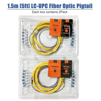 4Pack LC UPC 6 Fibers OS2 Single Mode Bunch Fiber Optic Pigtail, SingleMode - Image 6