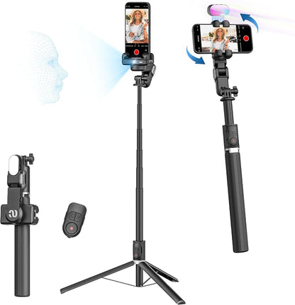 Auto Face Tracking Tripod 360 Rotation w/Stand, Selfie Stick Tripod by AOCHUAN