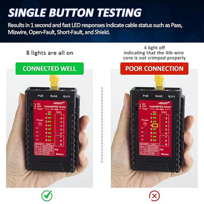 NF468S Network Cable Tester, RJ11 RJ12 RJ45 Ethernet Tester - Image 3