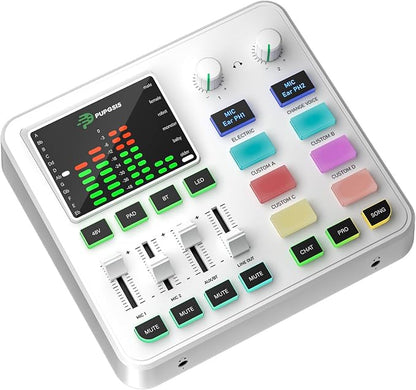 PUPGSIS qwe Gaming Audio Mixer, Audio Interface by P+PUPGSIS