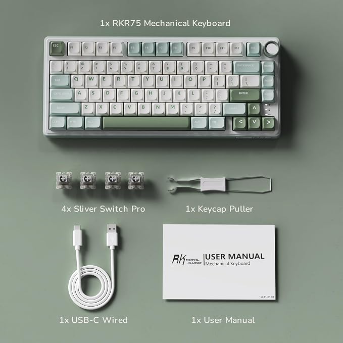 RK ROYAL KLUDGE R75 Mechanical Keyboard Wired - Image 8