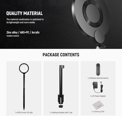 NEEWER Basics 18W 7" Desk Ring Light - Image 9