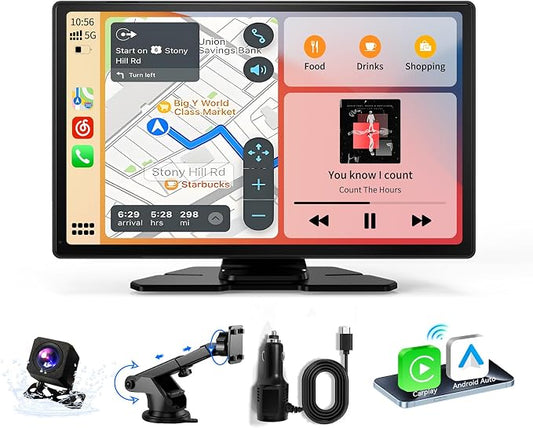 Carplay Screen for Car, Portable Wireless Car Stereo Audio Receivers by LFomni