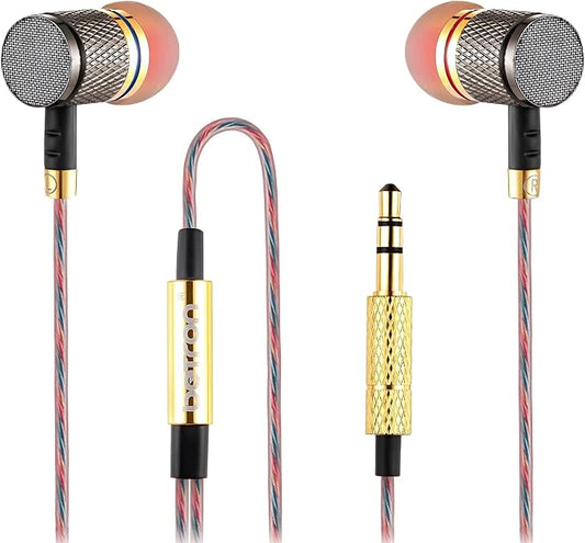 Betron YSM1000 Earphones in Ear Headphones Wired 3.5mm Jack Tangle-Free Cable by Betron
