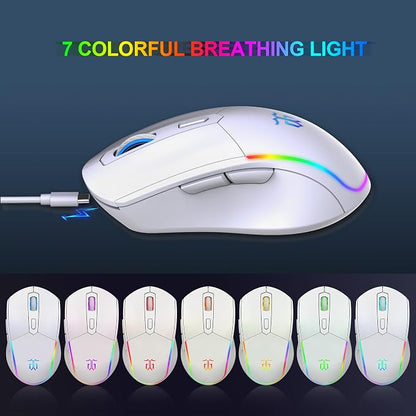 Snpurdiri 60% Wireless Gaming Keyboard and Mouse Combo, LED Backlit - Image 5