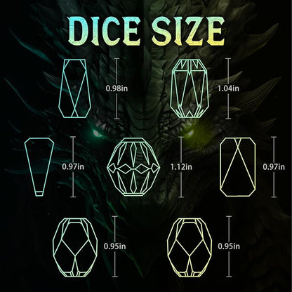 Metal DND Dice Set, Dungeons and Dragons DND Dice of 7 RPG Dice Set Metal - Image 6