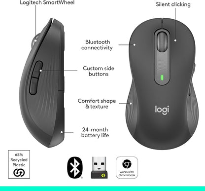 Logitech Left Handed Wireless Mouse Signature M650 L Full Size - Image 7