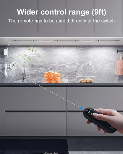 Remote Control Under Cabinet Led Light Plug in, Dimmable Daylight White 4500K - Image 6